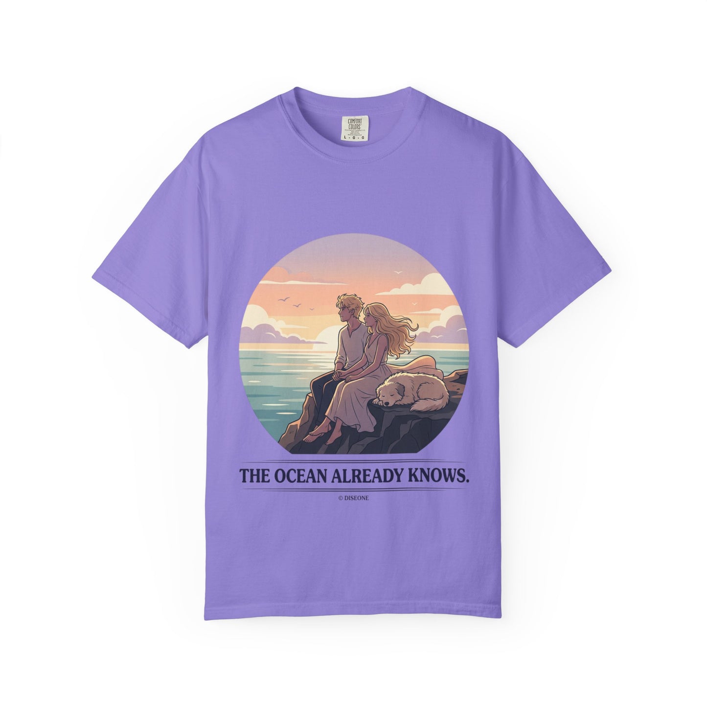 Ocean Sunset Graphic T-Shirt — "The Ocean Already Knows"
