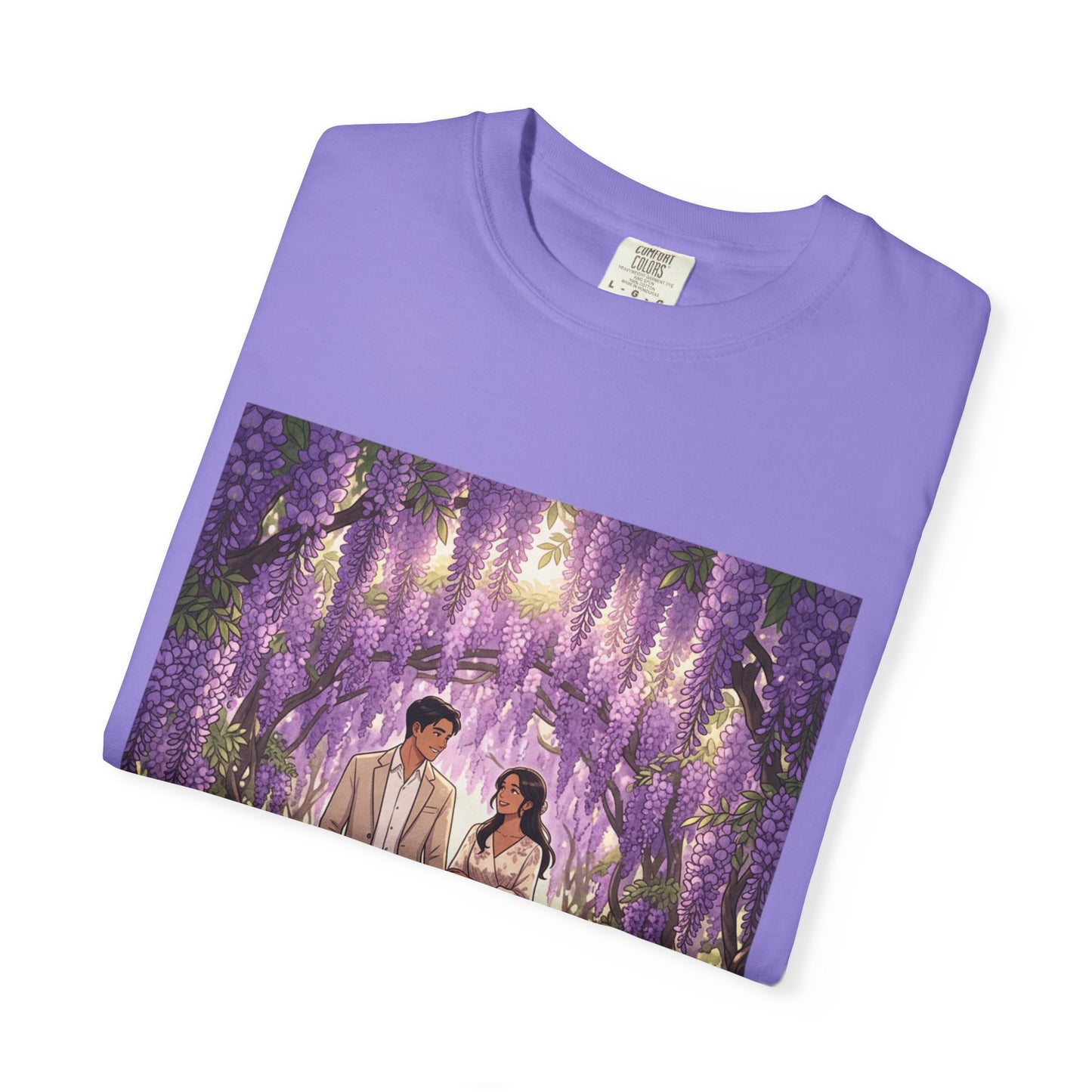 Spring of Us T-Shirt — Romantic Wisteria Couple Graphic Tee