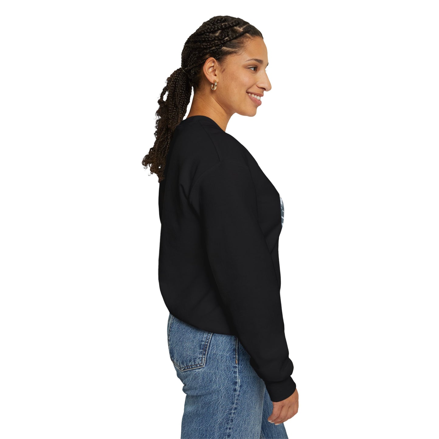 Crewneck Sweatshirt — Franconia Notch Winter Couple Scenic Graphic