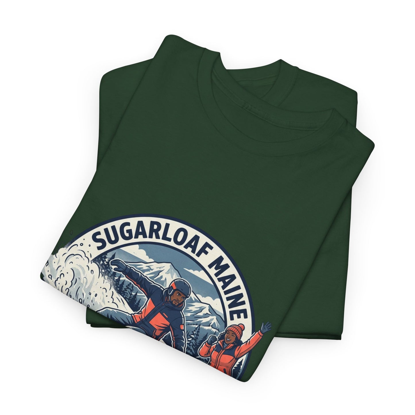 Sugarloaf Maine Snowboard & Ski T‑Shirt — Sugarloaf‑Carrabassett Valley Retro Graphic Tee
