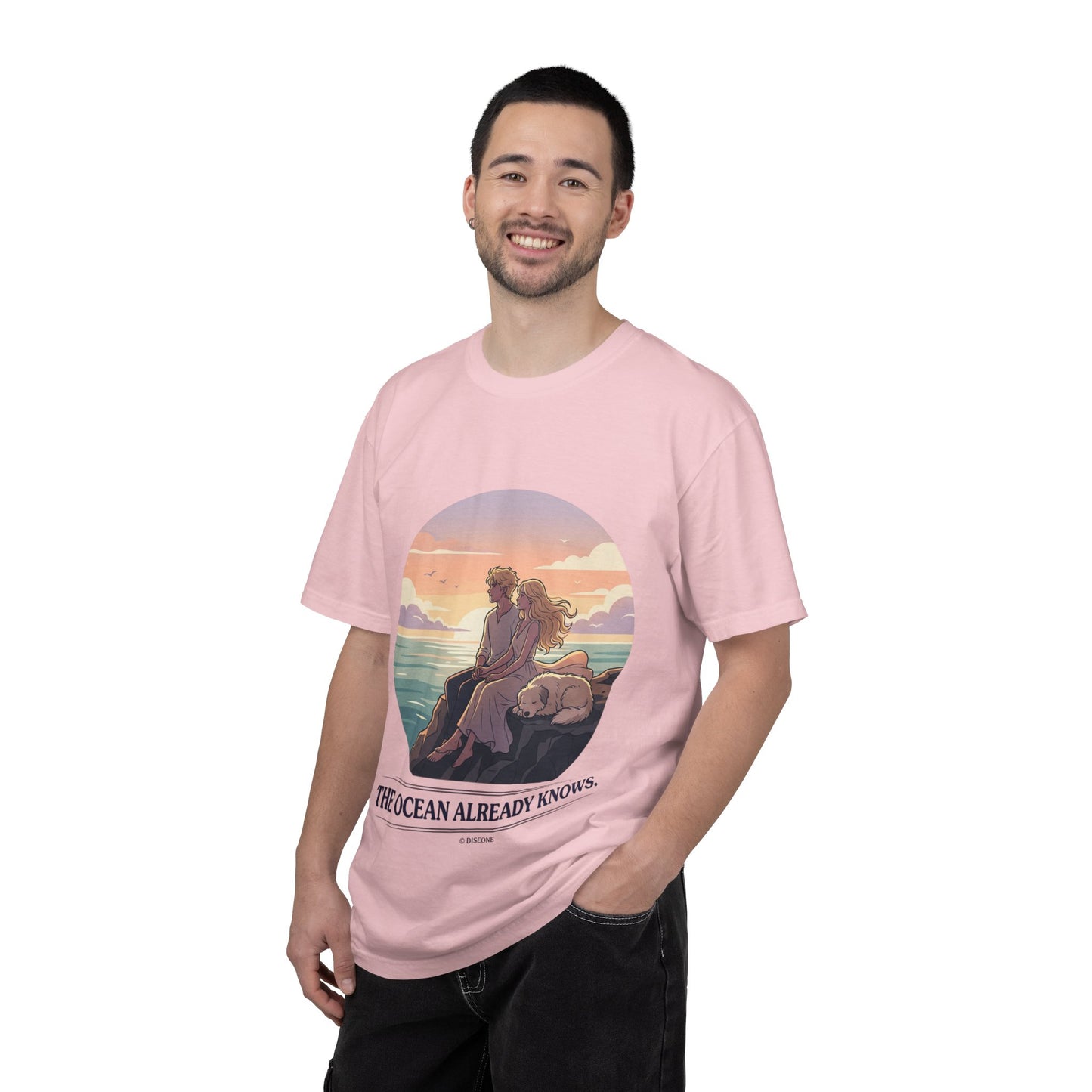 Ocean Sunset Graphic T-Shirt — "The Ocean Already Knows"
