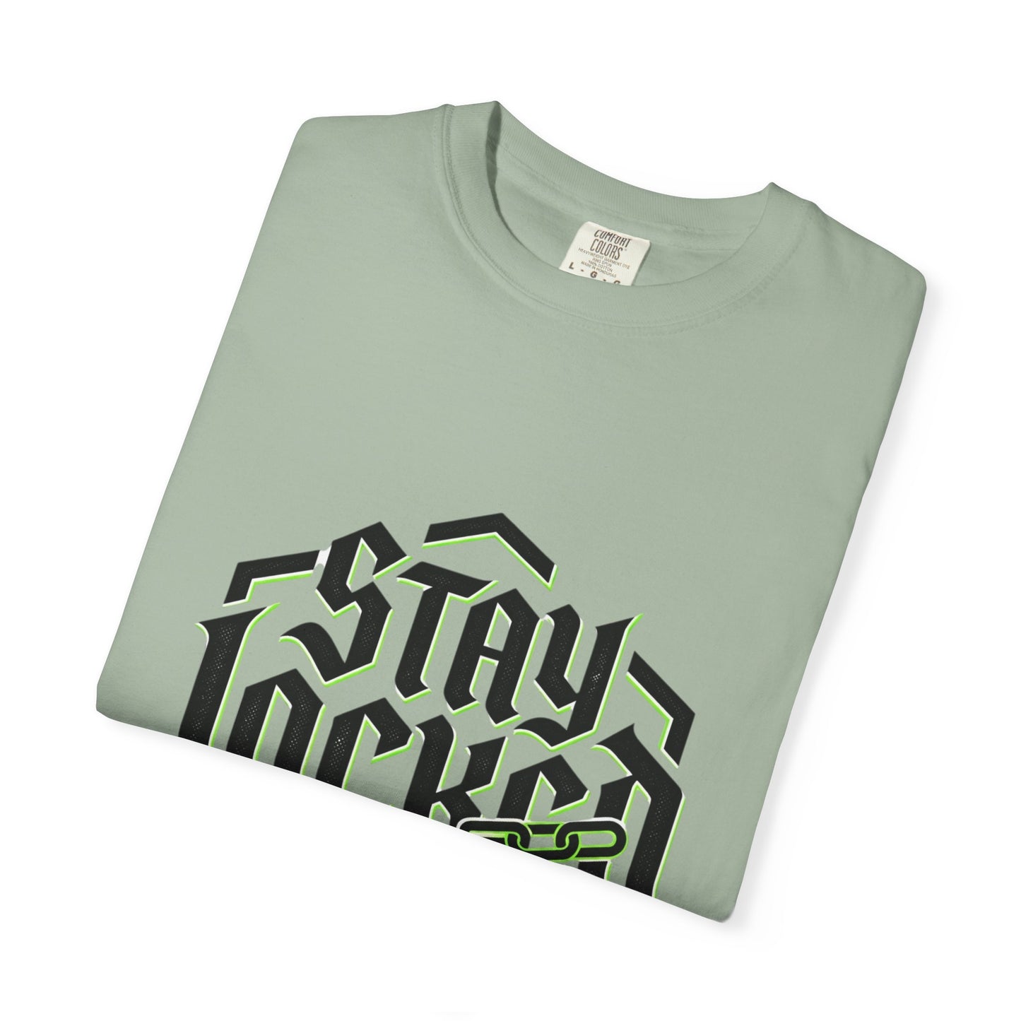 Stay Locked In T-Shirt — Bold Gothic Logo Tee