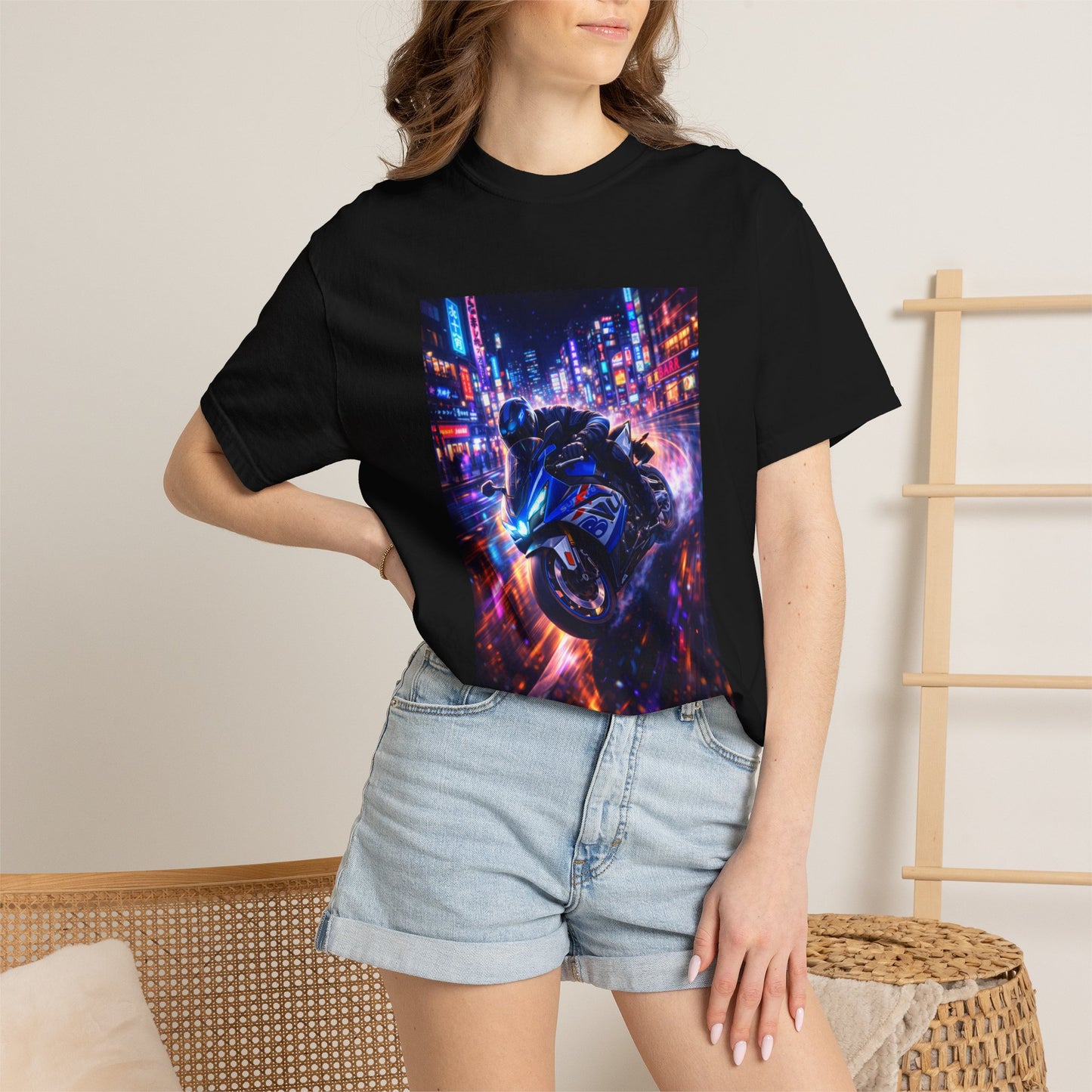 Suzuki GSX-R1000-NEON NIGHT RUN -  T-Shirt — Neon Night Rider Graphic Tee