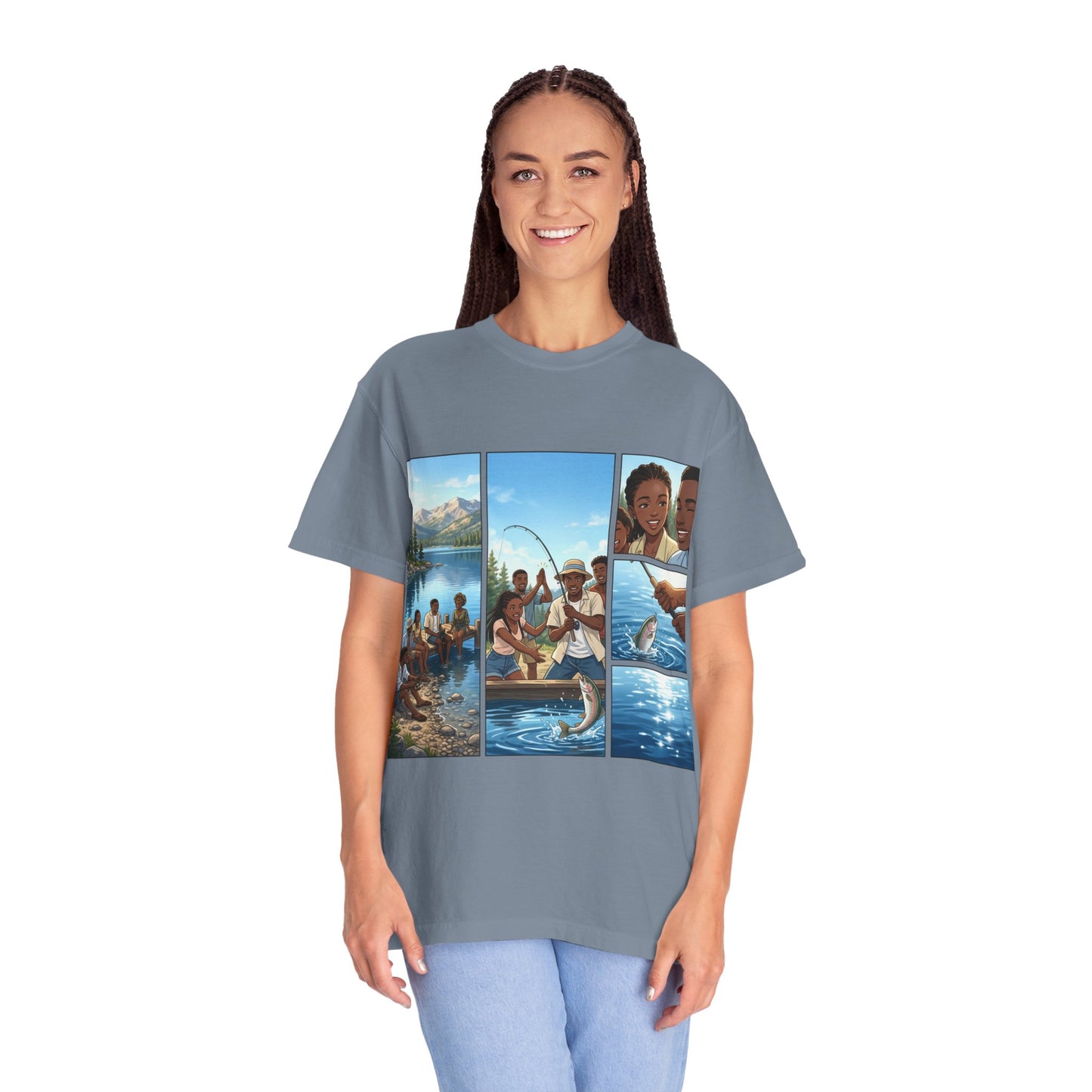 ake Tahoe Fishing Moments T-Shirt — Retro Outdoors Fishing Graphic Tee