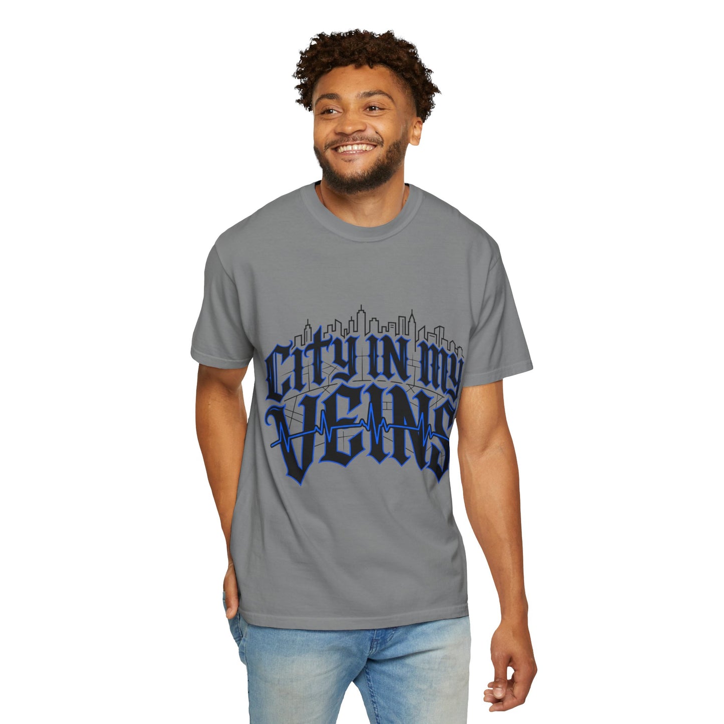 City in My Veins T-Shirt — Urban Skyline Graphic Tee