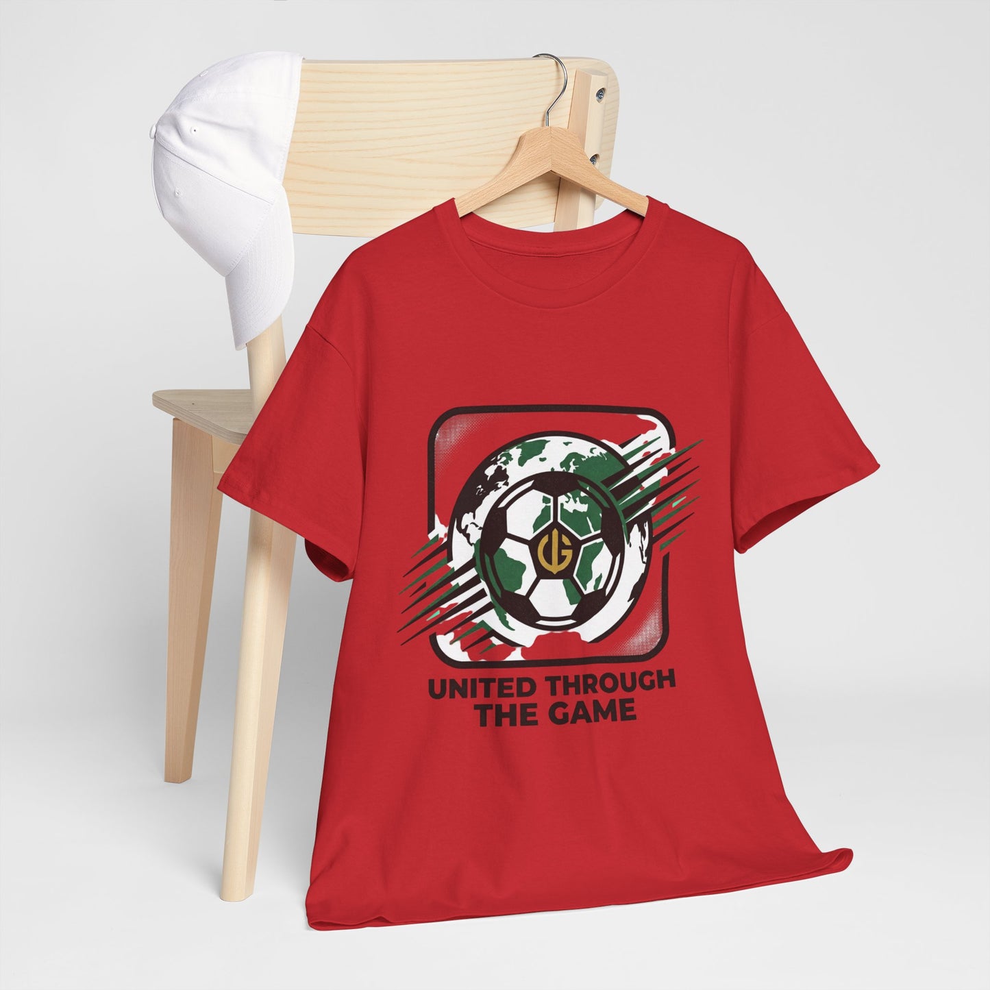 Soccer T-Shirt — "United Through the Game" Graphic Tee