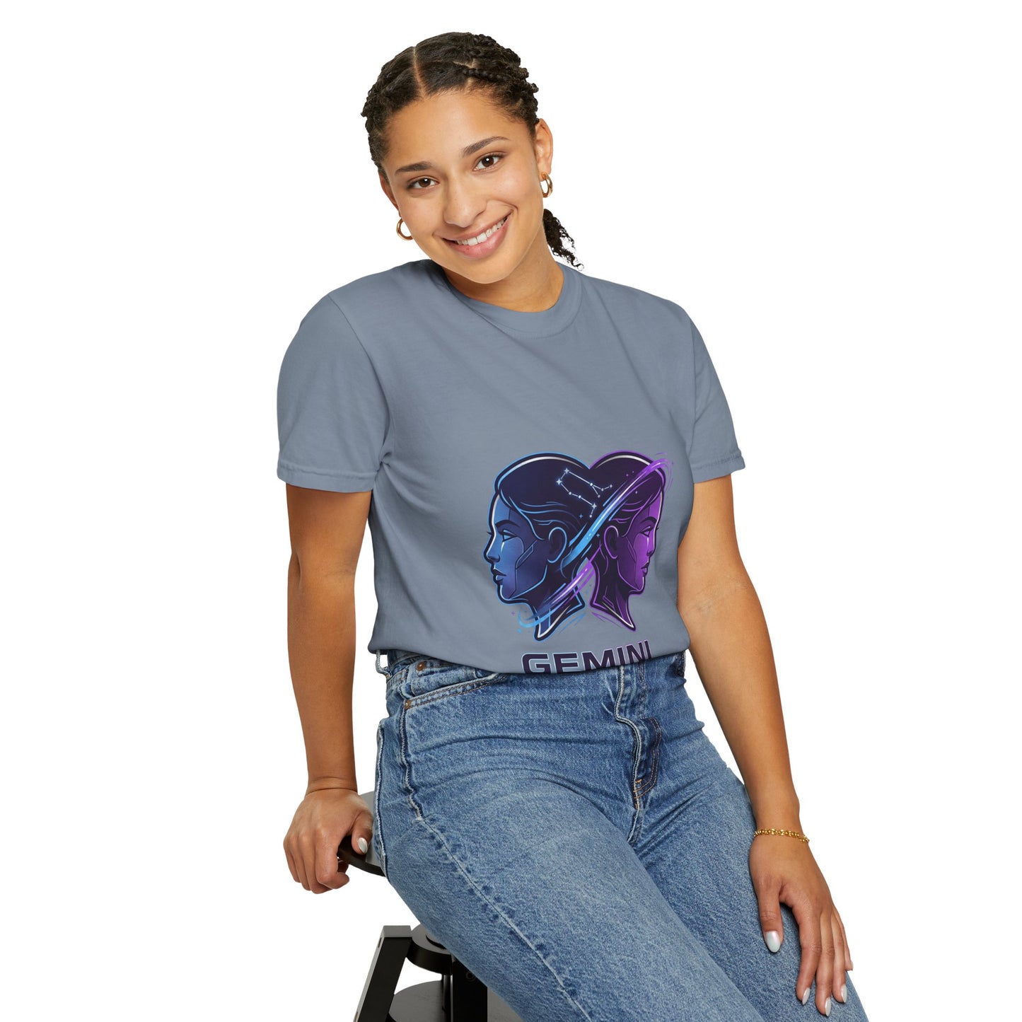 Gemini Zodiac T‑Shirt — Dual Faces Astrology Tee
