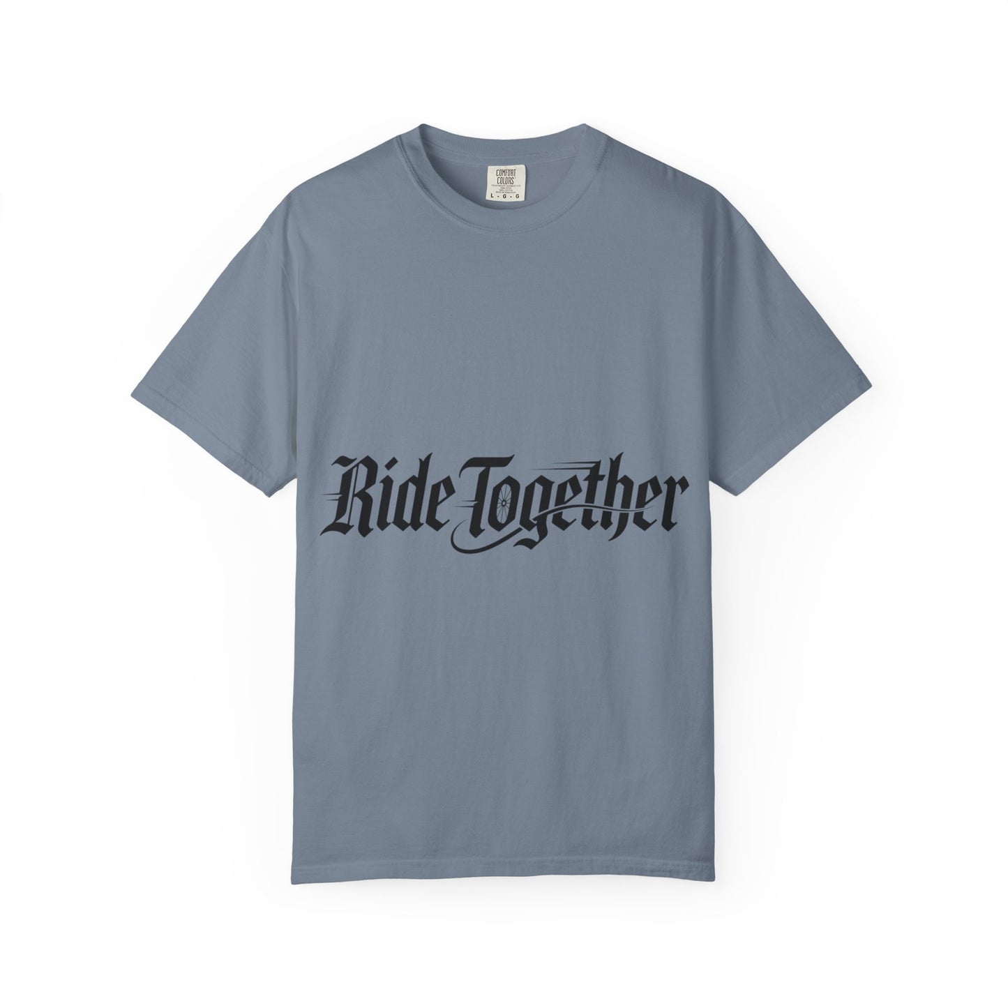 Ride Together T-Shirt — Gothic Script Motorcycle Tee