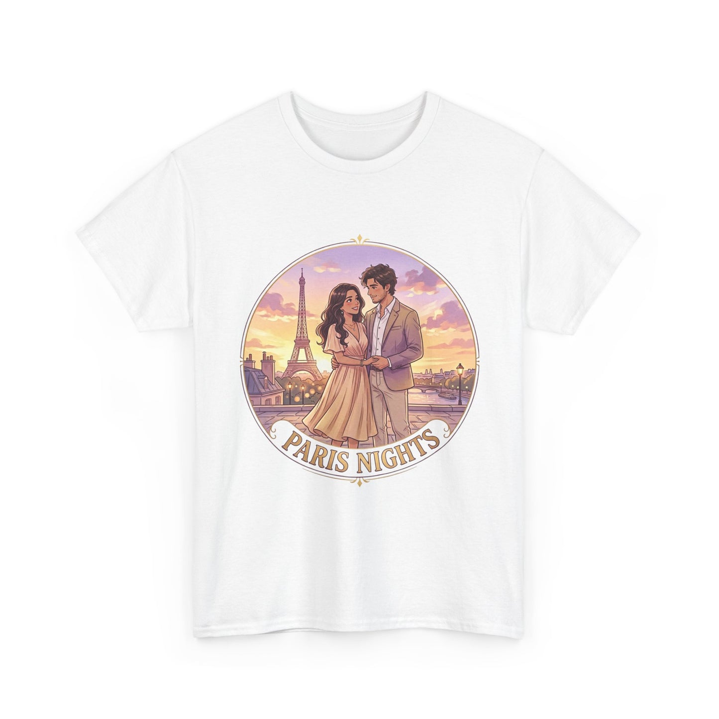 Paris Nights T-Shirt — Romantic Eiffel Tower Couple Tee