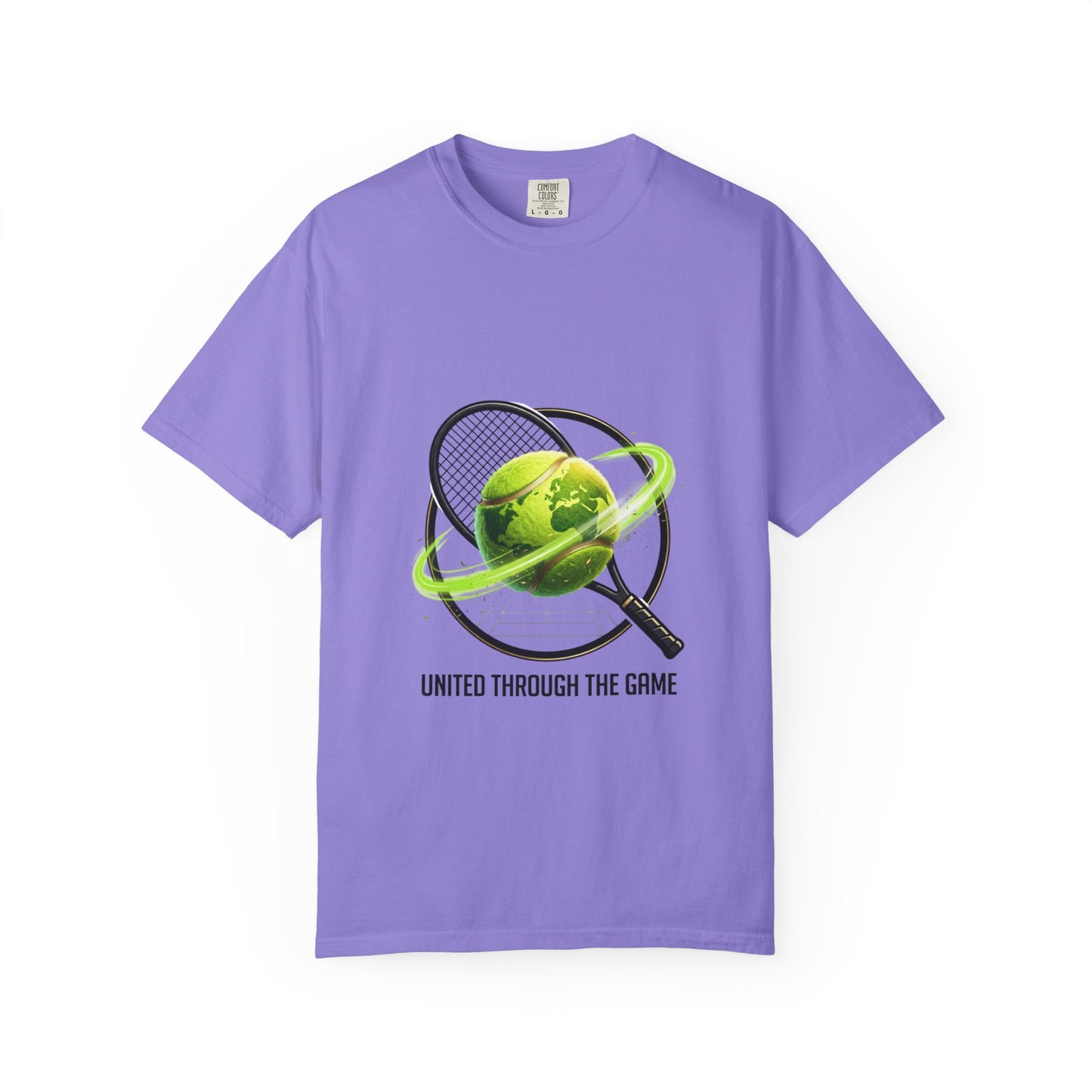 Tennis Globe T‑Shirt — "United Through the Game" Sports Tee