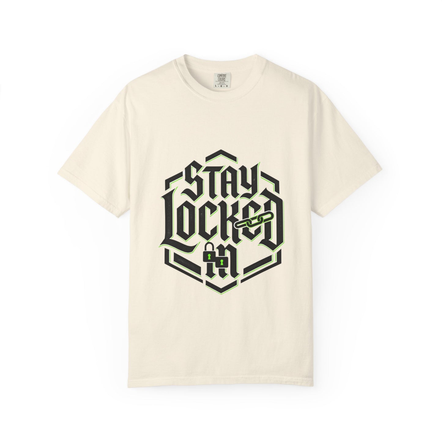 Stay Locked T-Shirt — Hexagonal Streetwear Graphic Tee
