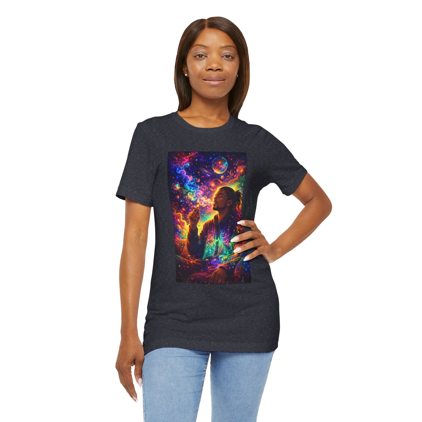 Psychedelic Session T-Shirt — Cosmic Portrait Graphic Tee