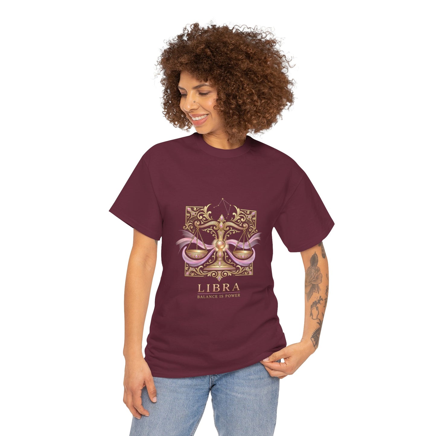 Libra Scales T‑Shirt — Zodiac Balance Is Power Tee