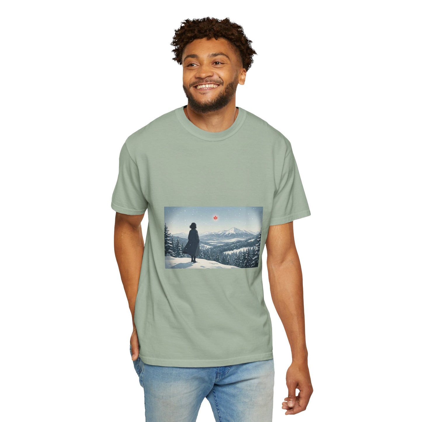 T-Shirt — Wanderer in Snowy Mountains Graphic Tee