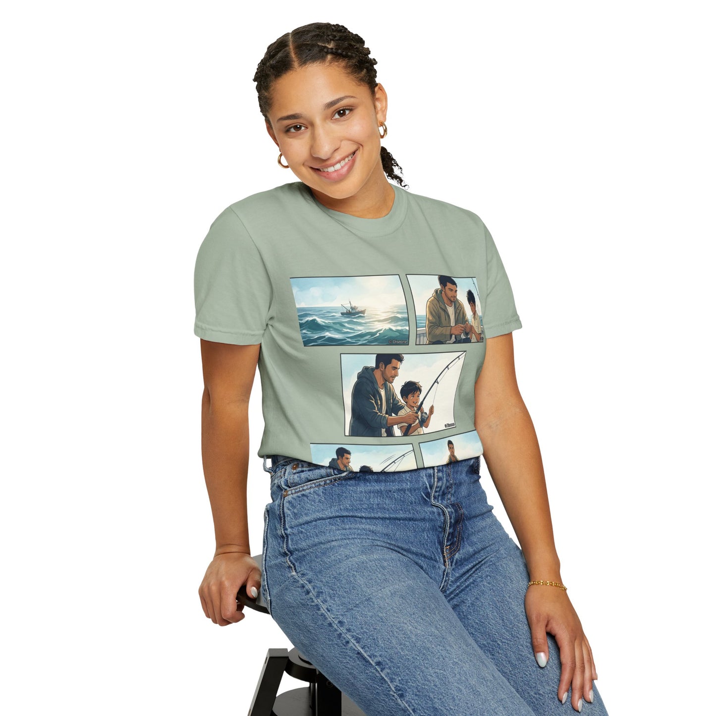MORNING TIDES” (FATHER & SON EDITION) T-Shirt — Dad & Son Beach Fishing Graphic Tee