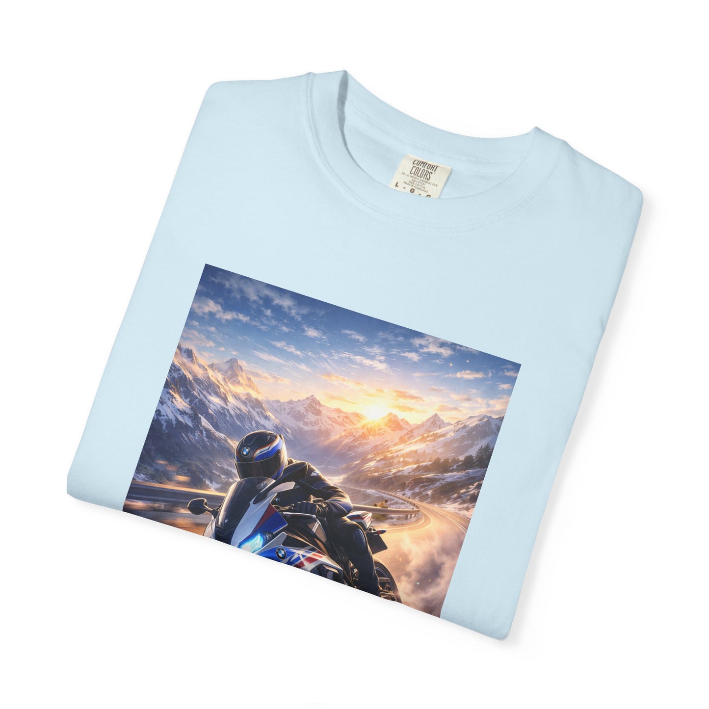 BMW S1000RR ALPINE GHOST RIDE - T‑Shirt — Sportbike Skyline Graphic Tee