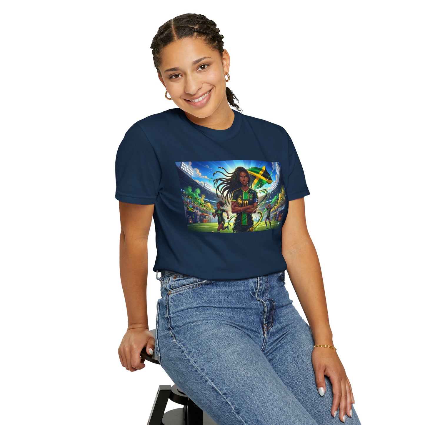 Jamaican Soccer Captain T-Shirt — Rasta Player Stadium Graphic Tee