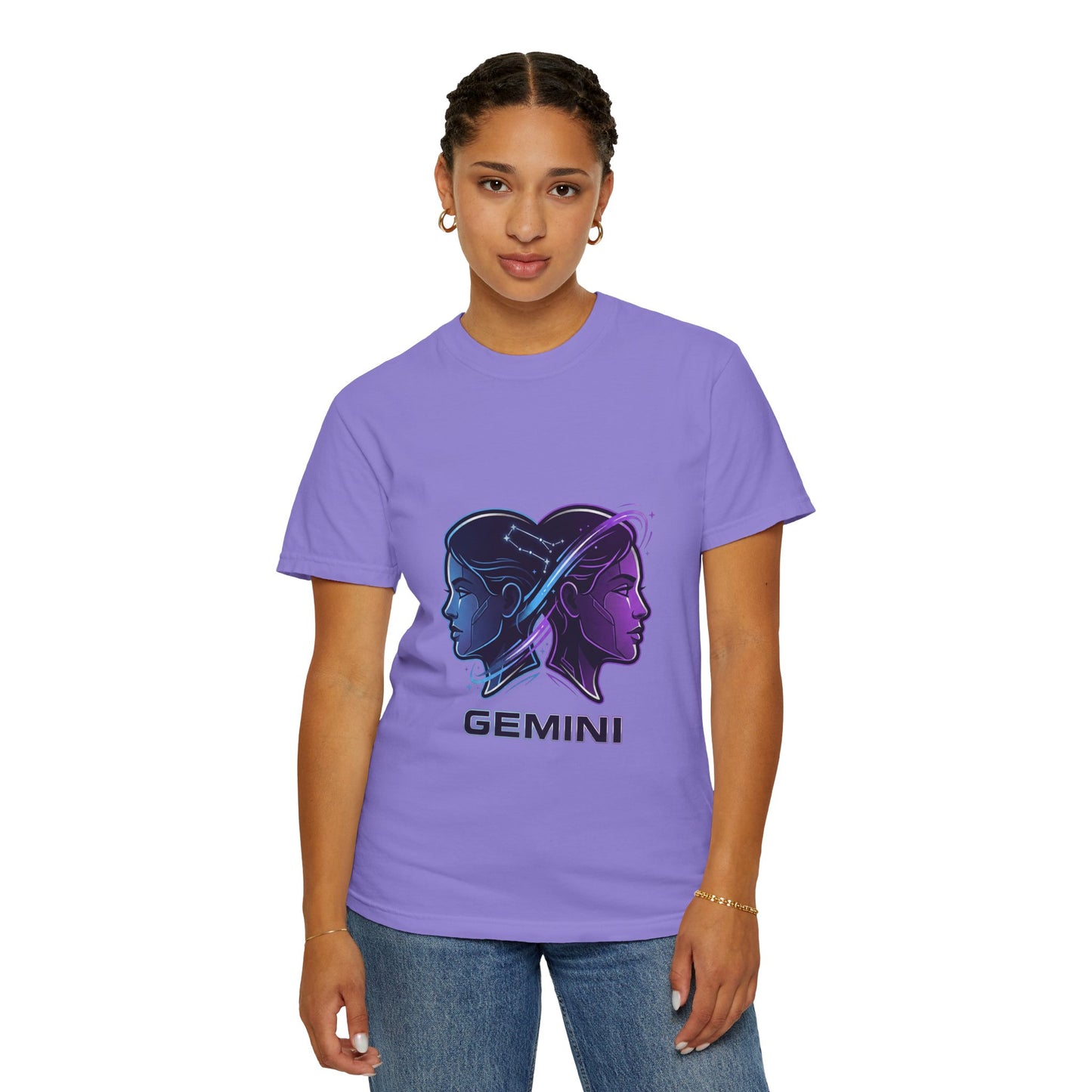 Gemini Zodiac T‑Shirt — Dual Faces Astrology Tee