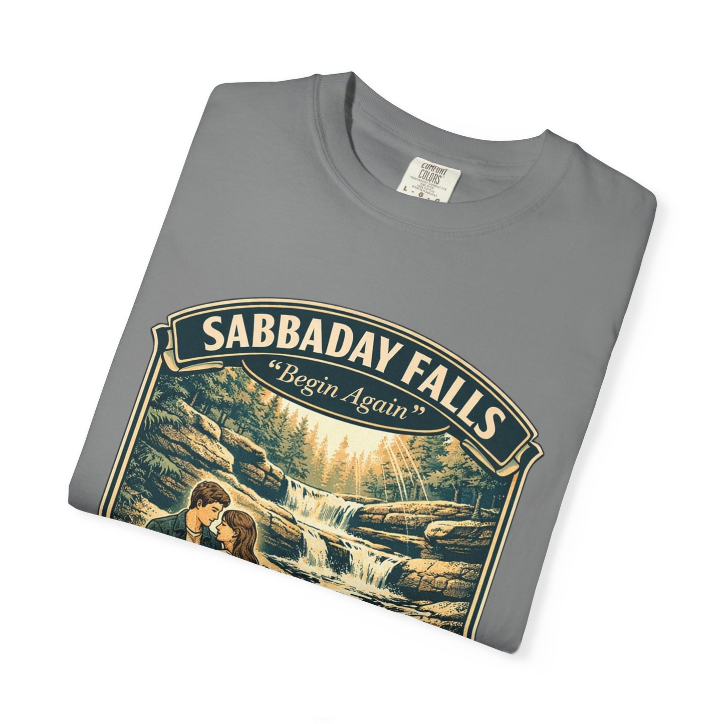 Sabbaday Falls 'We Begin Again' Vintage Nature T-Shirt