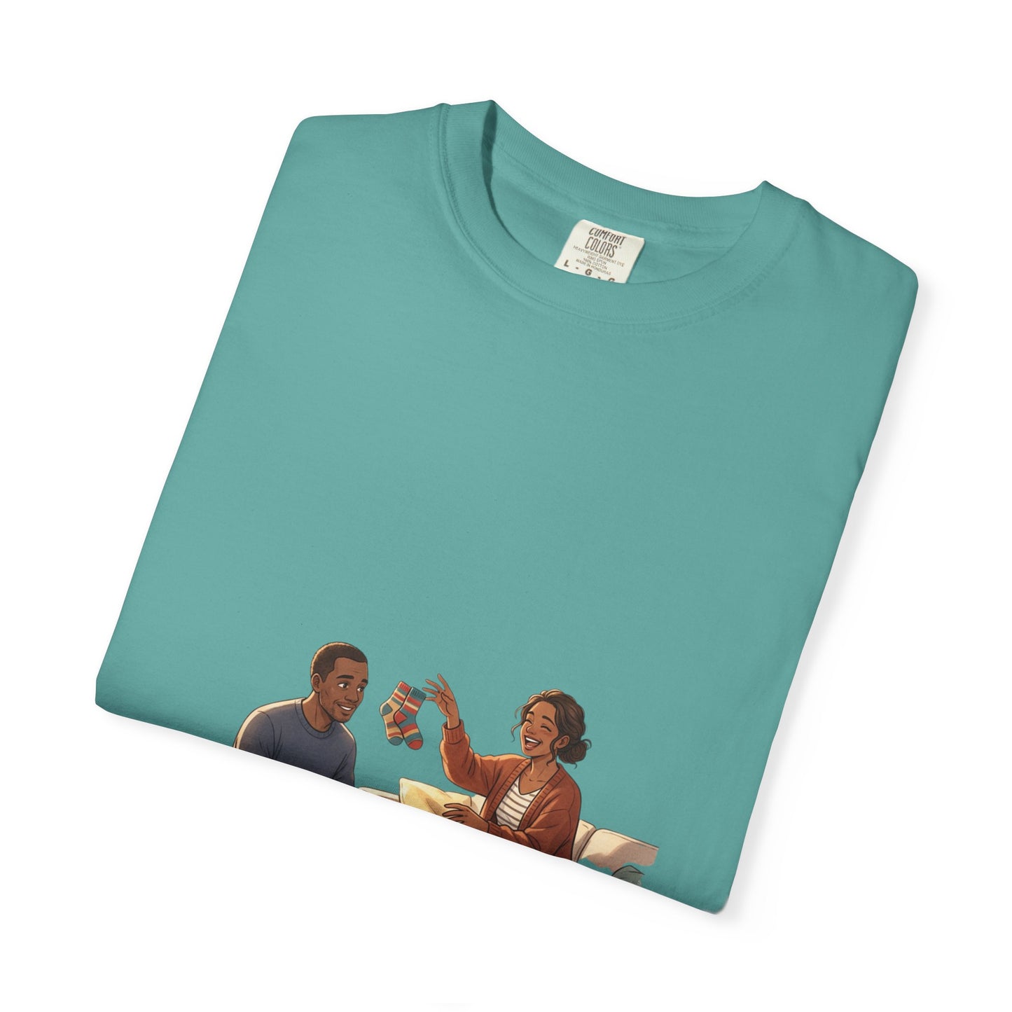 Picnic Cheers T-Shirt — Vintage Couple & Dog Illustration Tee