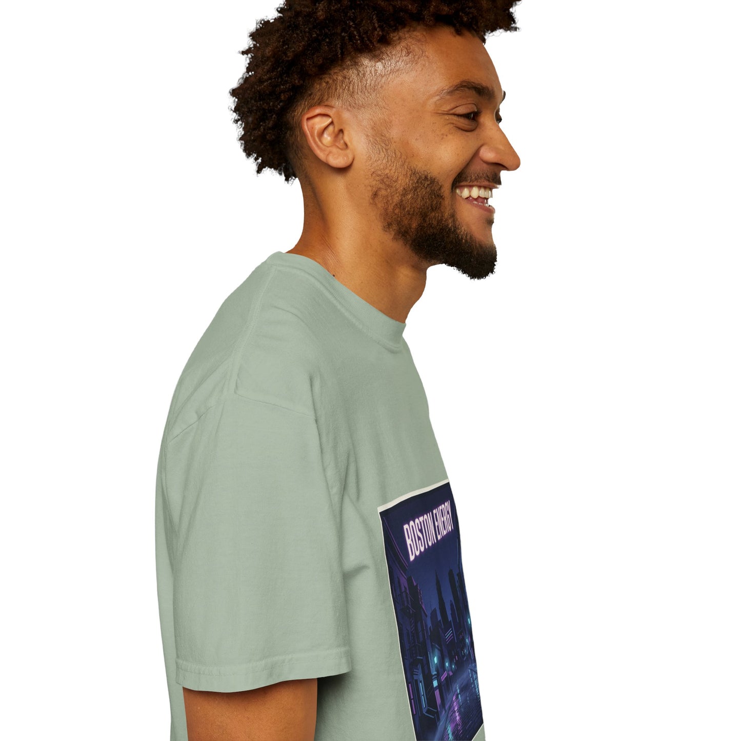 Boston Energy T-Shirt — Neon Cityscape Graphic Tee