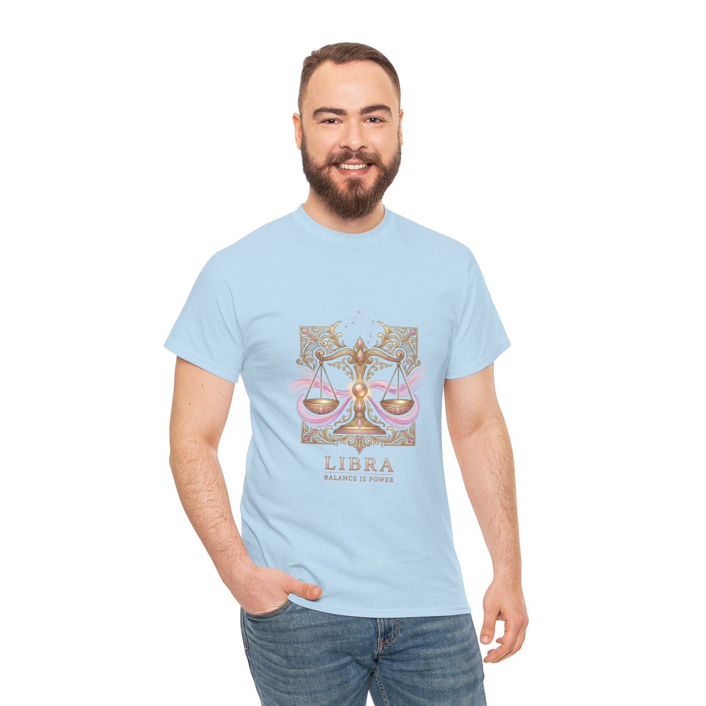 Libra Scales T‑Shirt — Zodiac Balance Is Power Tee