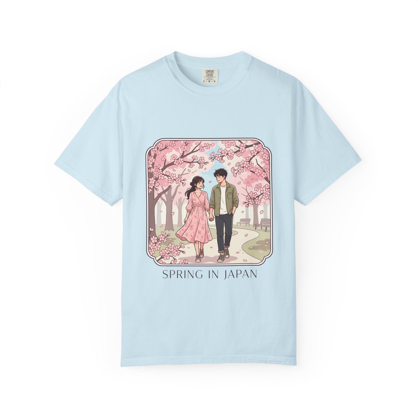 Spring in Japan T-Shirt — Cherry Blossom Couple Graphic Tee