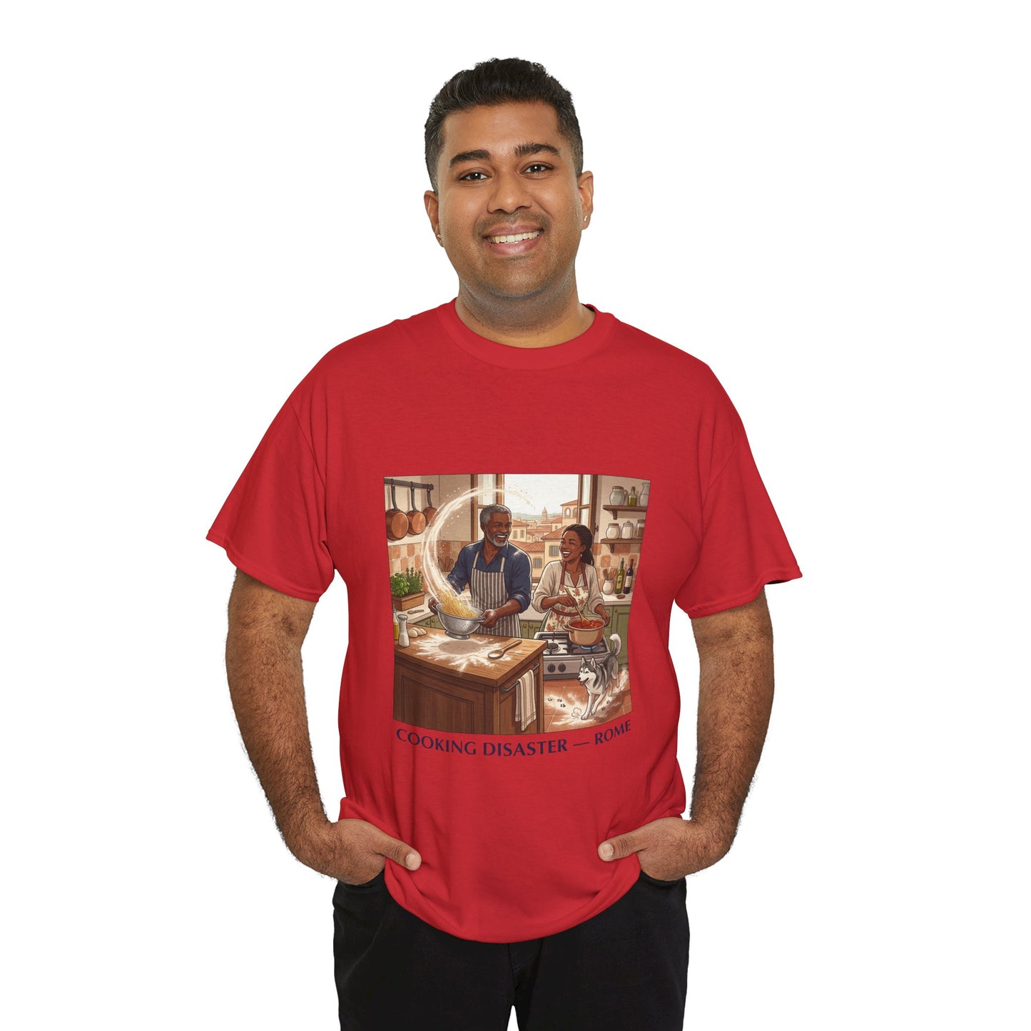 T-Shirt — 'Cooking Disaster — Rome' Illustrated Cooking Tee