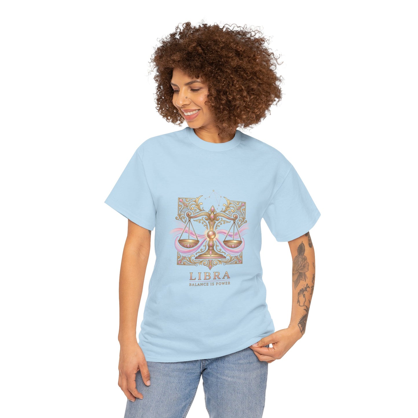 Libra Scales T‑Shirt — Zodiac Balance Is Power Tee