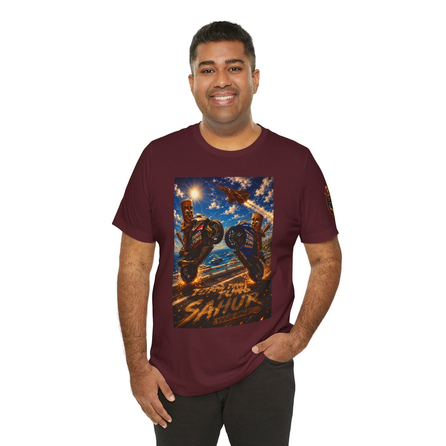 Motorcycle Stunt Tee — Sahara Riders Graphic T-Shirt