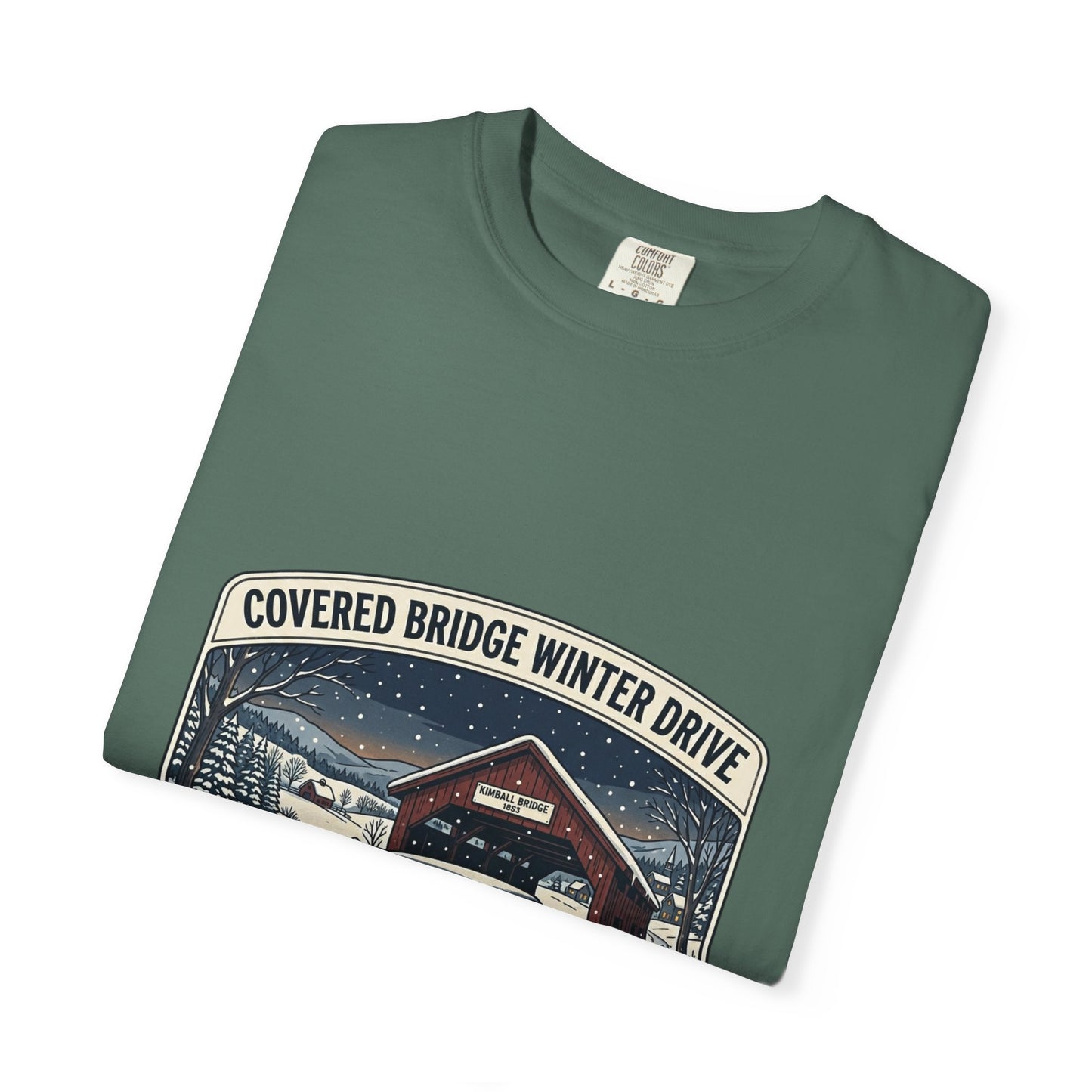Covered Bridge Winter Drive T-Shirt