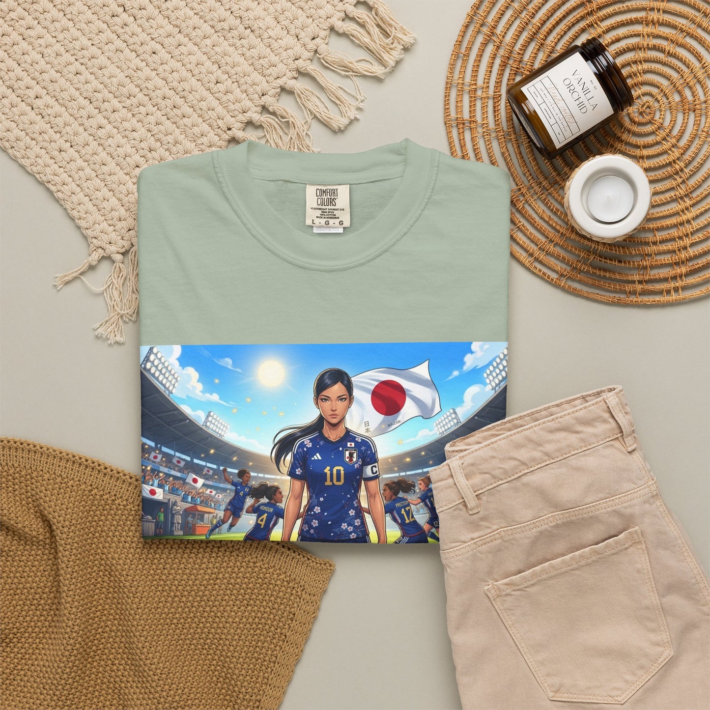 Soccer Player Japan T-Shirt — Japan Flag Soccer Fan Tee