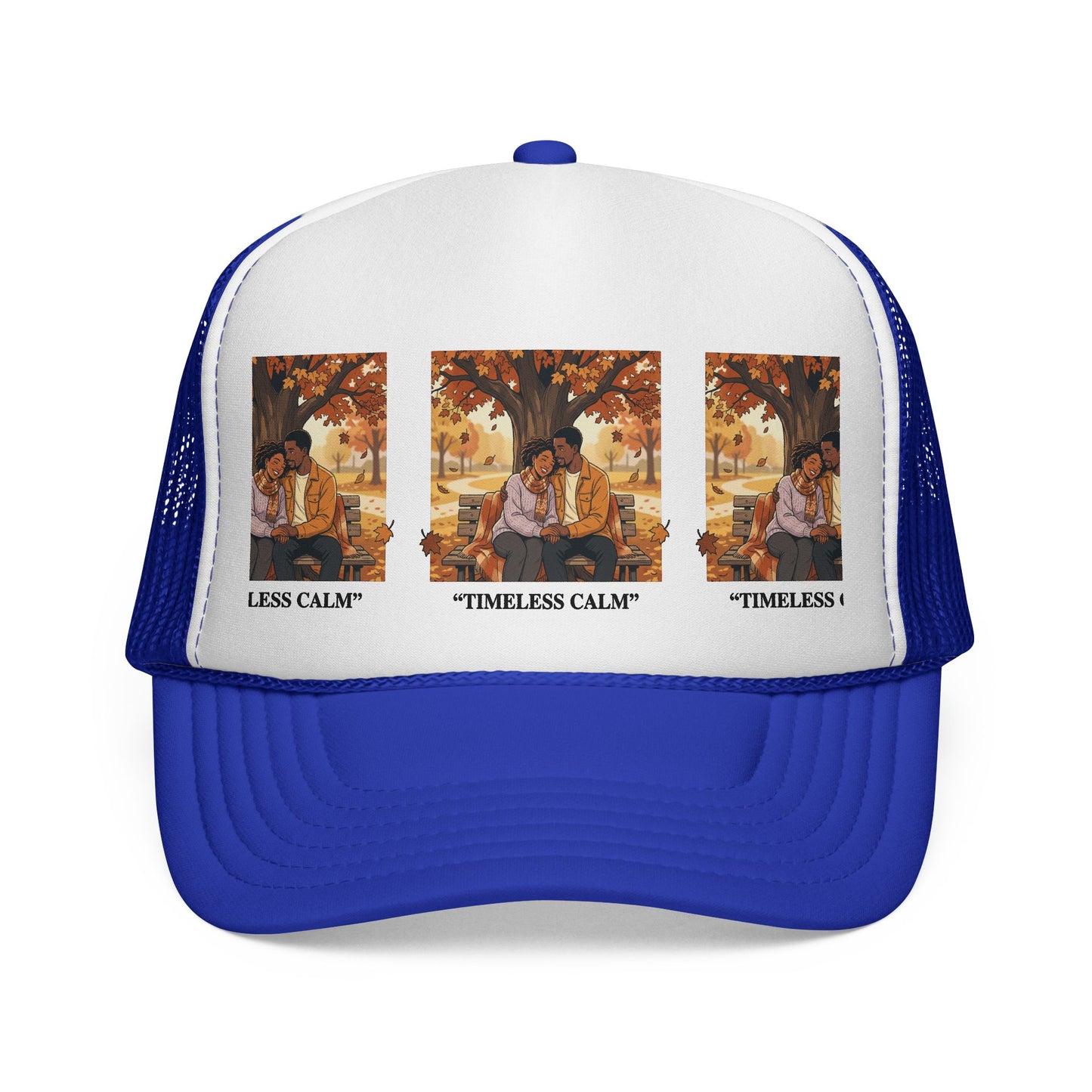 Trucker Cap — "Timeless Calm" Autumn Couple Vintage Patch