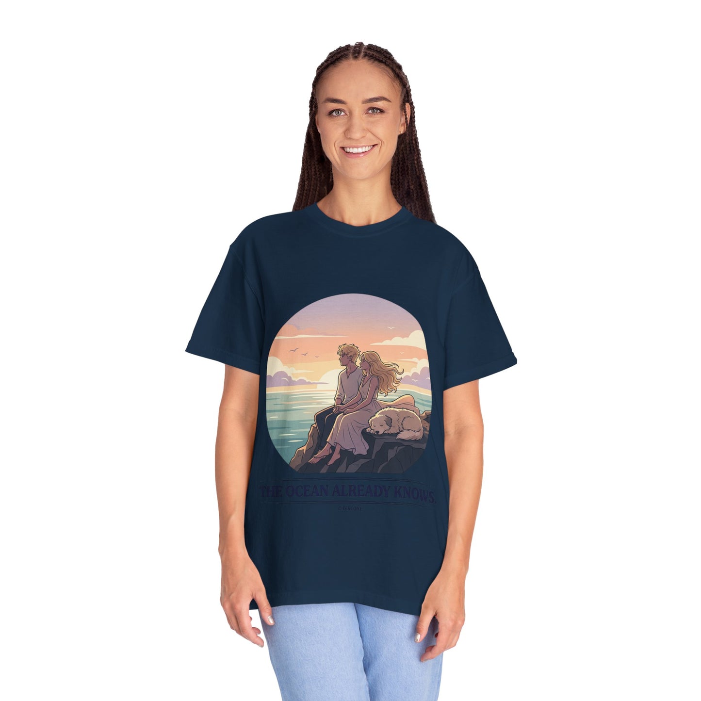 Ocean Sunset Graphic T-Shirt — "The Ocean Already Knows"