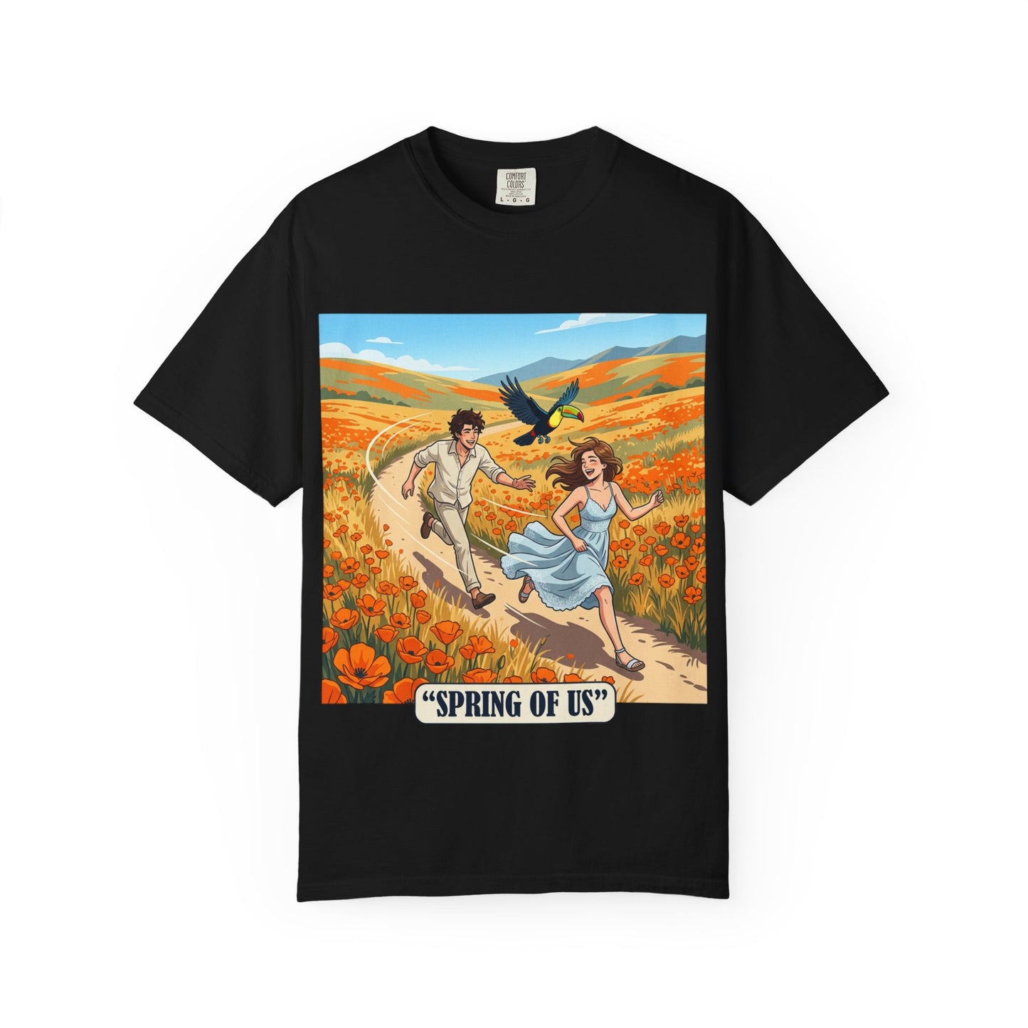 Spring of Us T-Shirt — Romantic Field Illustration Tee