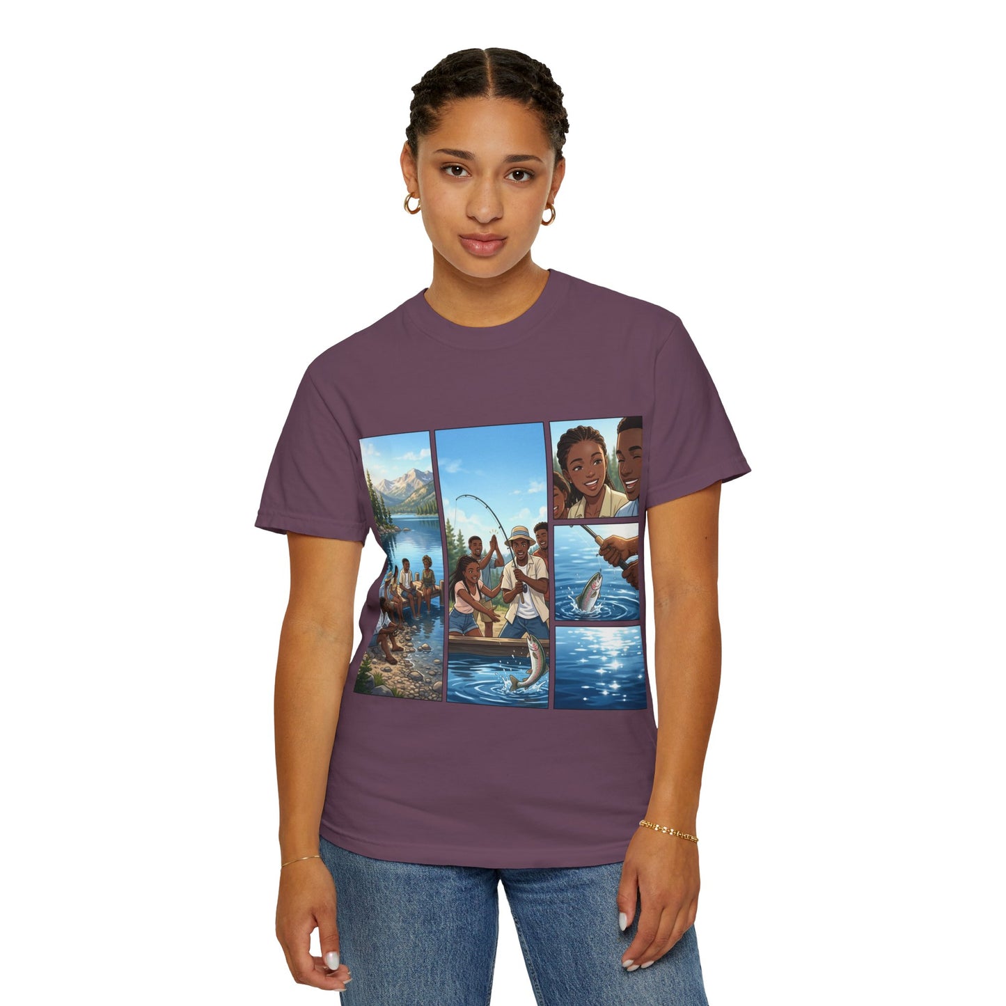 ake Tahoe Fishing Moments T-Shirt — Retro Outdoors Fishing Graphic Tee