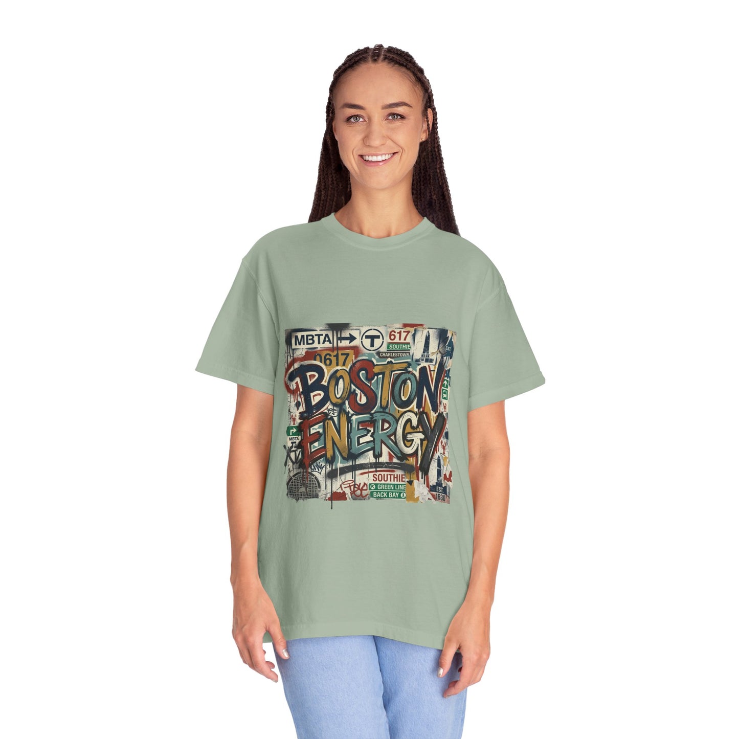 Boston Energy T-Shirt — Graffiti Cityscape Tee