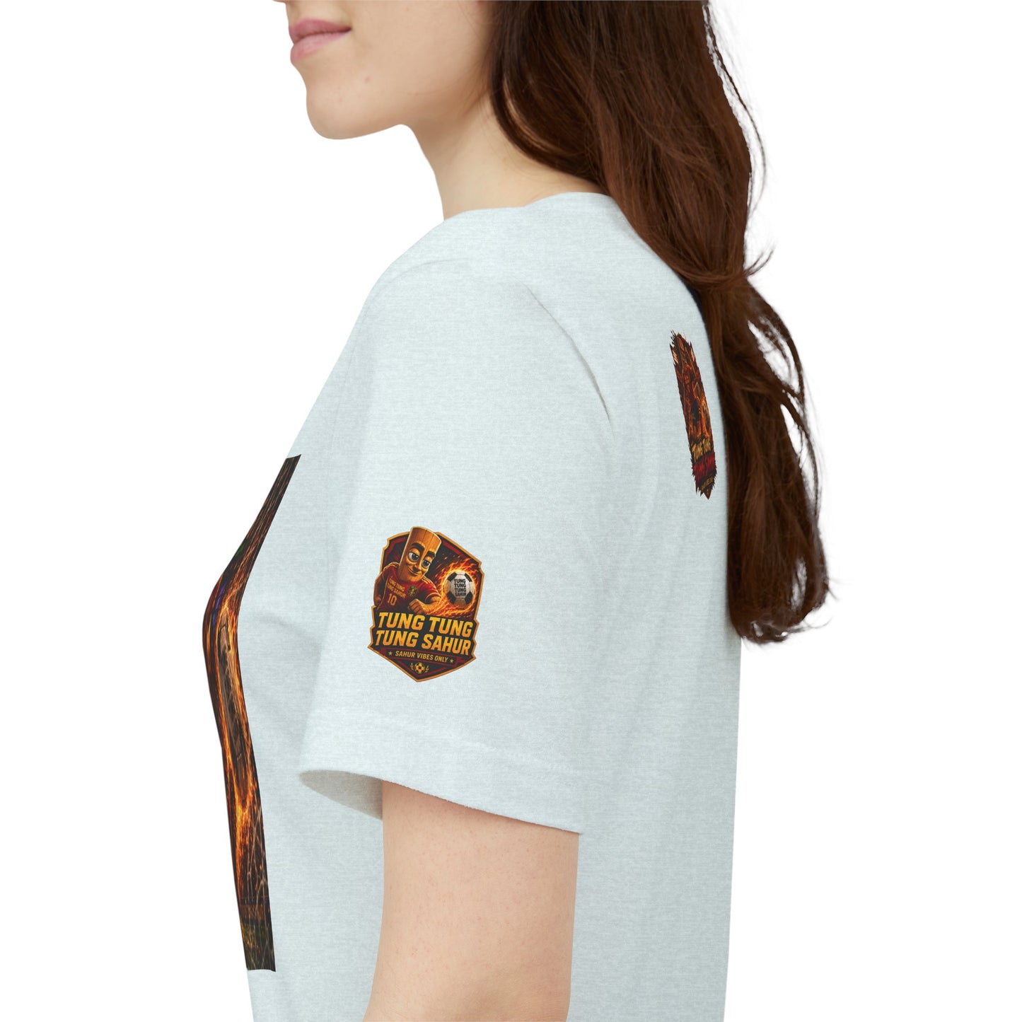 Tung Tung Tung Sahur Soccer Kick Firestorm Graphic Tee — ‘Goal’ Animated Kick Design