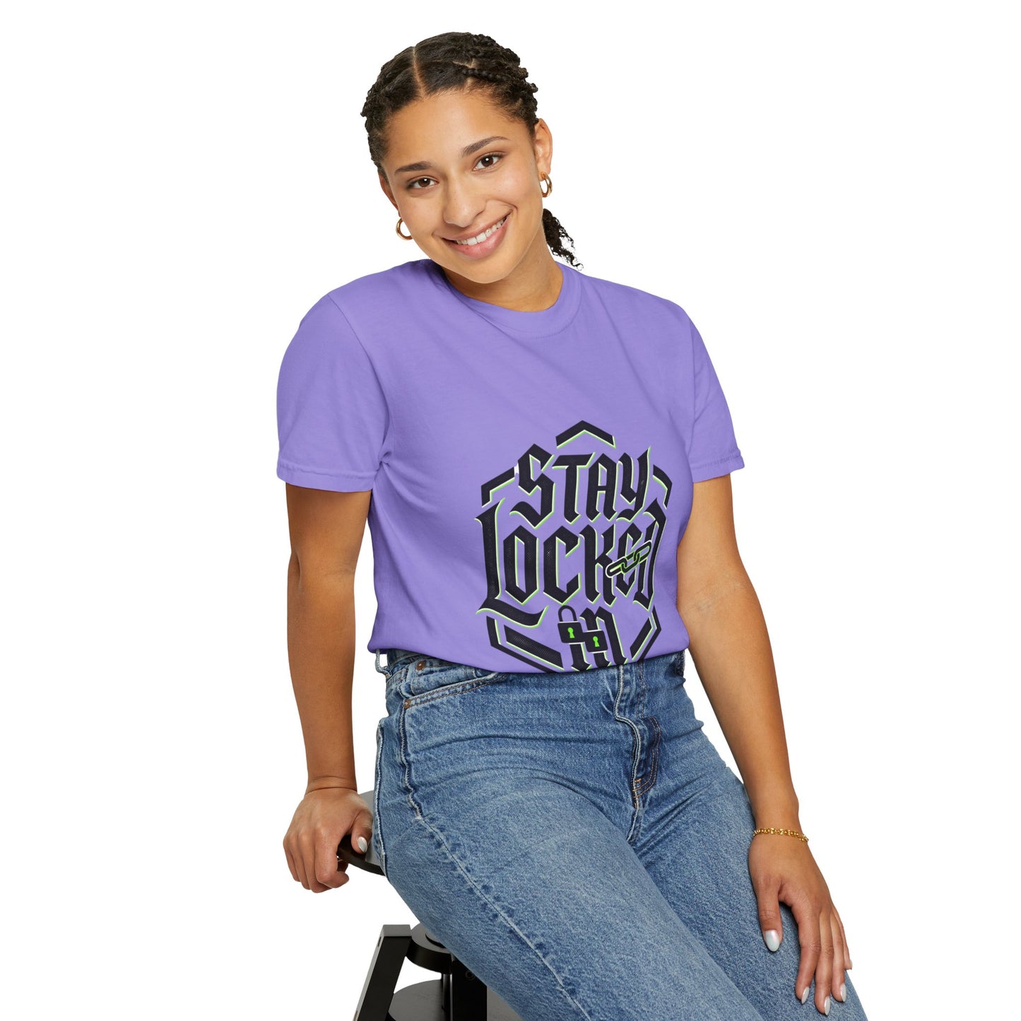 Stay Locked T-Shirt — Hexagonal Streetwear Graphic Tee