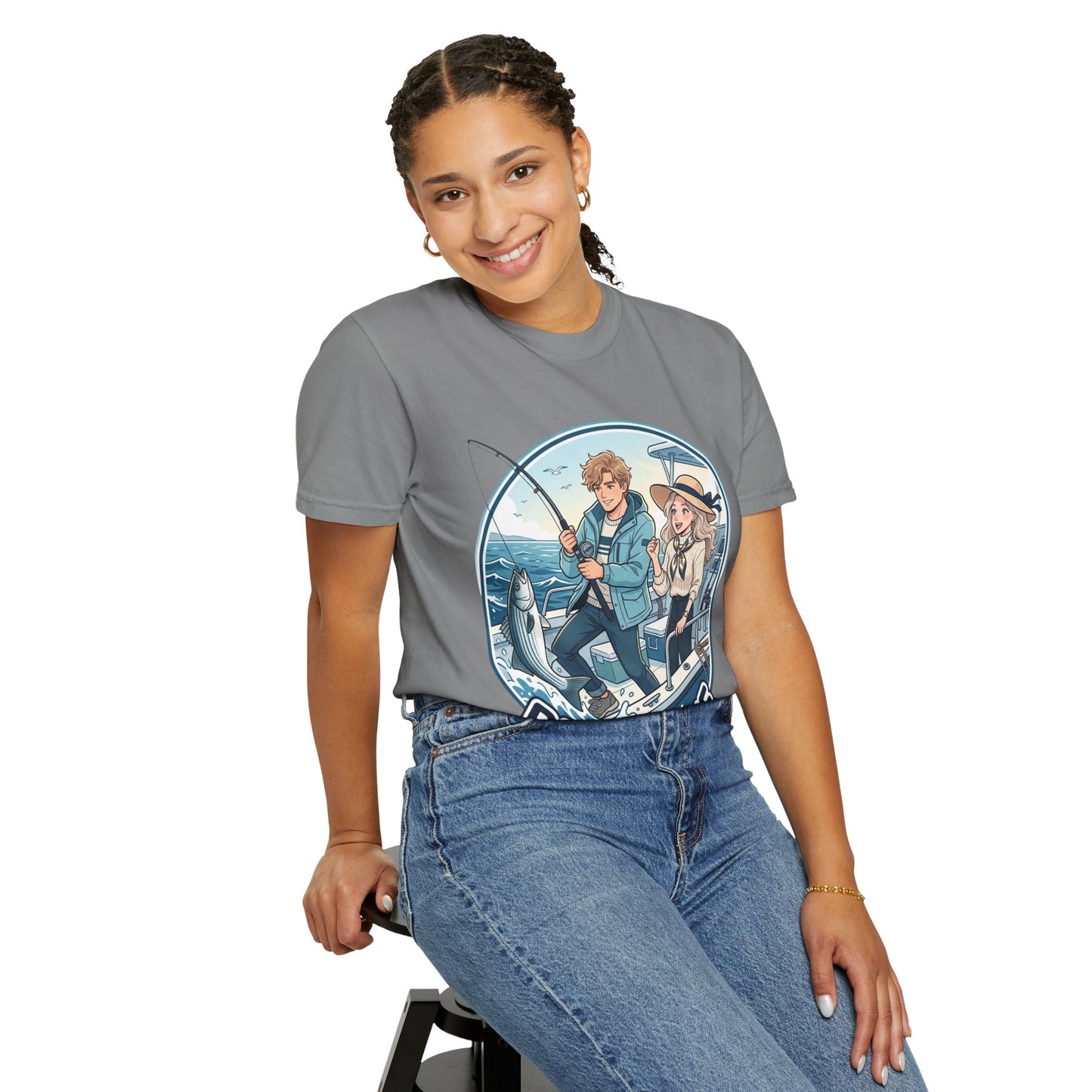 Reel Love Fishing T-Shirt — Cute Couple Anglers Graphic Tee