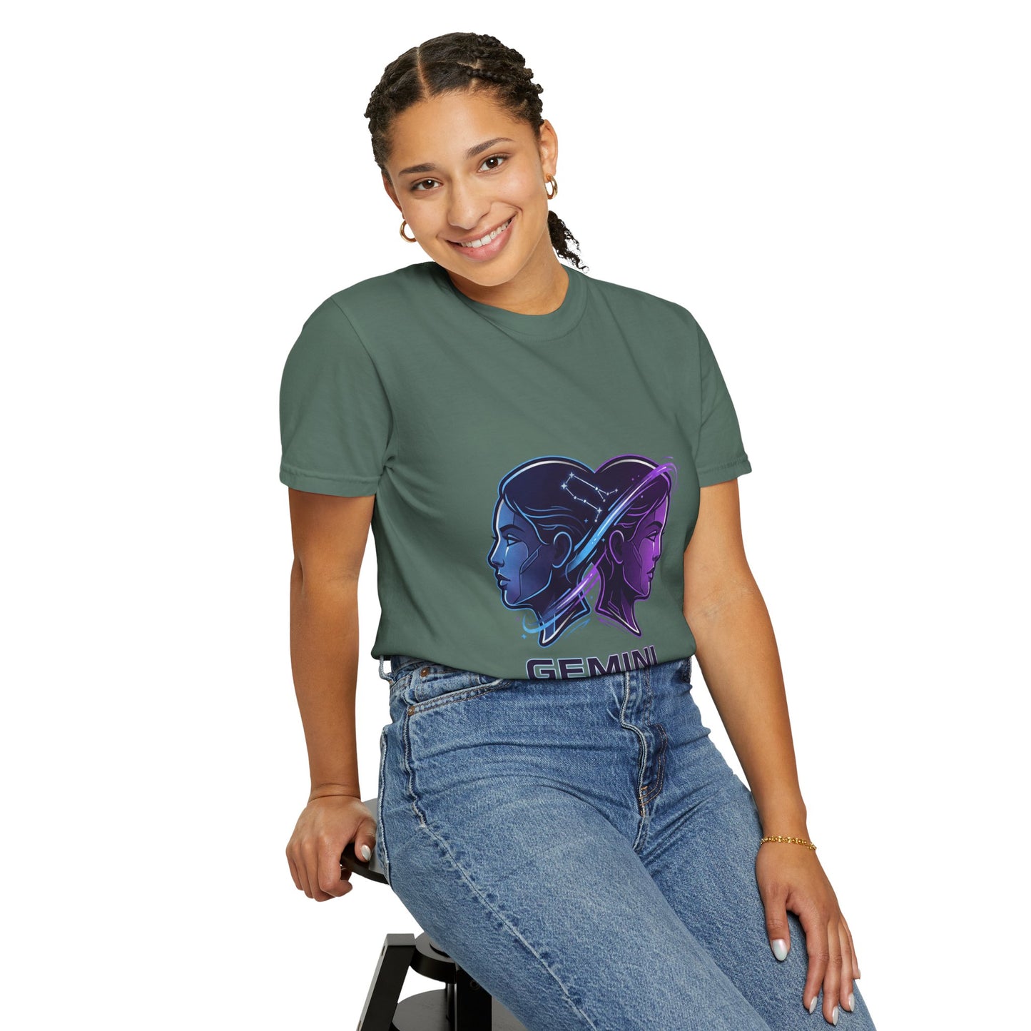 Gemini Zodiac T‑Shirt — Dual Faces Astrology Tee