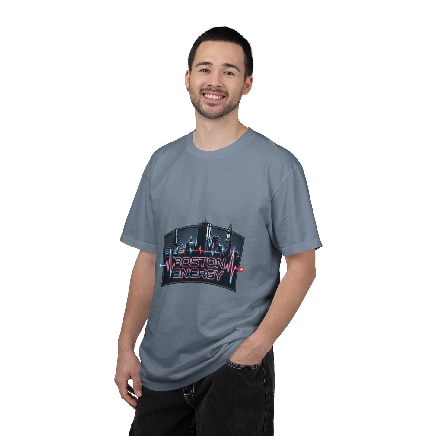 Boston Energy T-Shirt — City Skyline Neon Tee