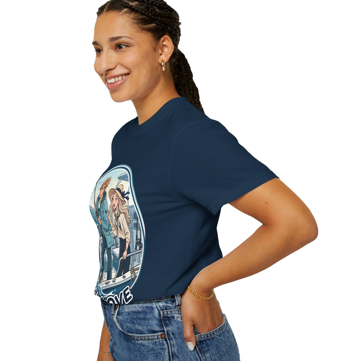 Reel Love Fishing T-Shirt — Cute Couple Anglers Graphic Tee