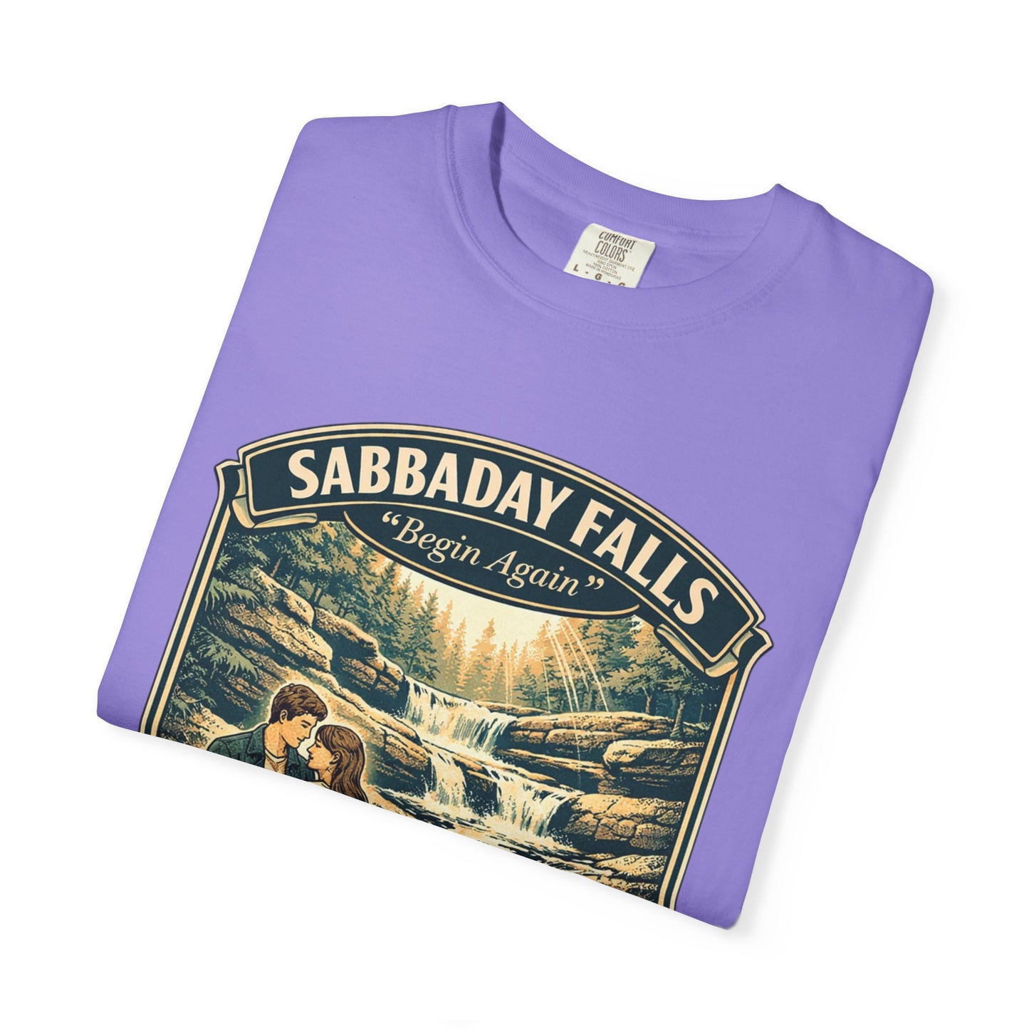 Sabbaday Falls 'We Begin Again' Vintage Nature T-Shirt