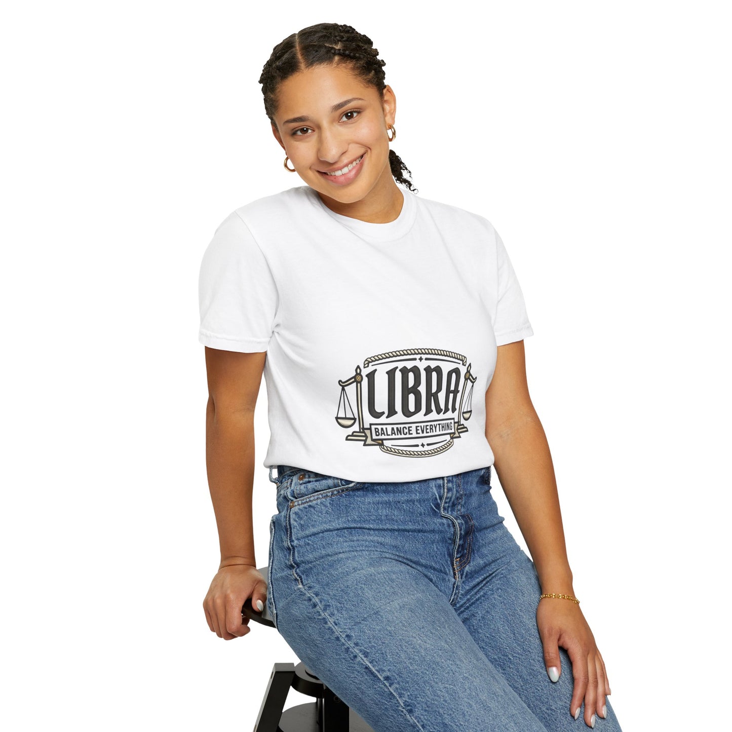 Libra Zodiac T-Shirt — "Balance Everything" Scales Design