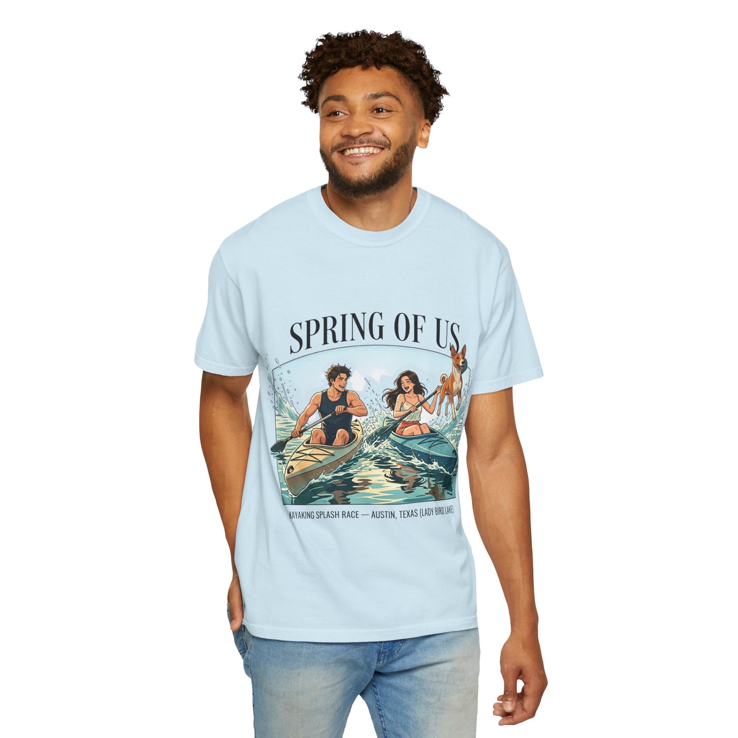 Spring of Us Kayaking T-Shirt — Retro Outdoor Adventure Tee