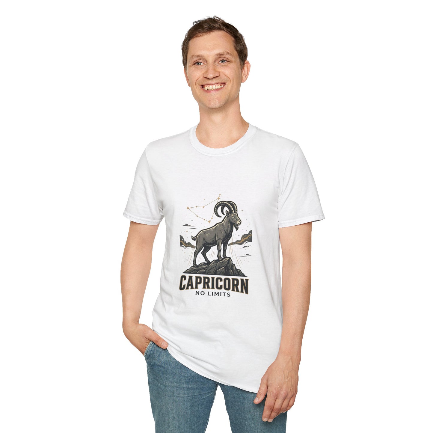 Capricorn 'No Limits' Zodiac T-Shirt — Goat Constellation Astrology Tee