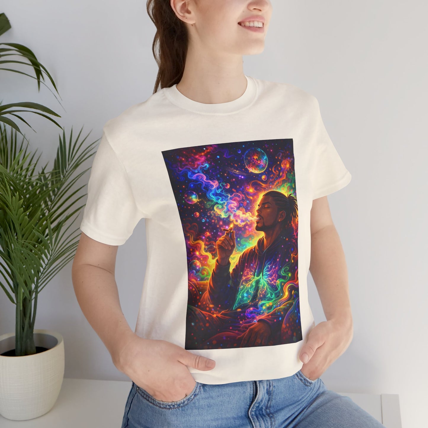 Psychedelic Session T-Shirt — Cosmic Portrait Graphic Tee