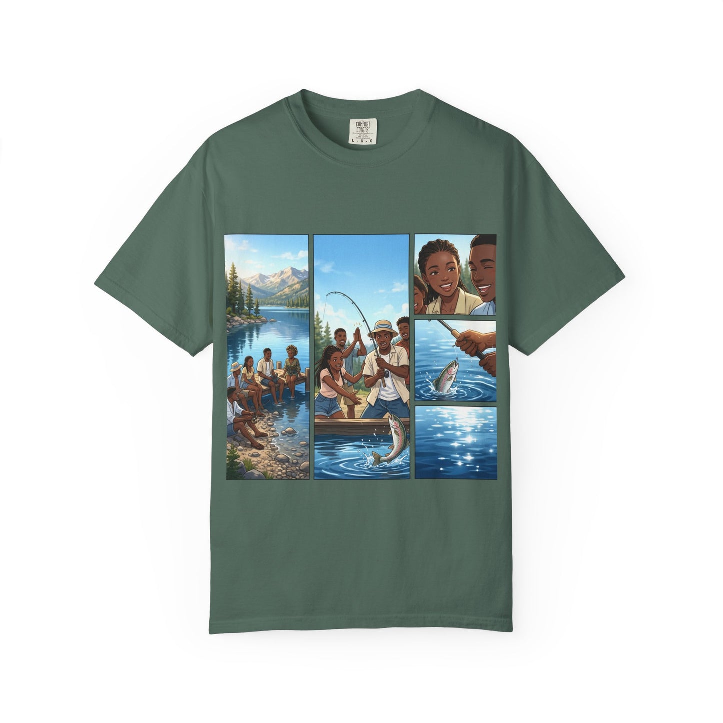 ake Tahoe Fishing Moments T-Shirt — Retro Outdoors Fishing Graphic Tee