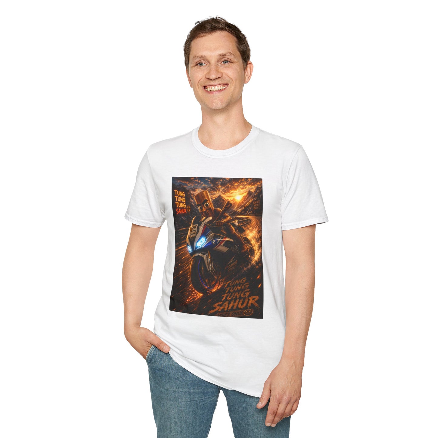 Tung Tung Tung Sahur 2 Wheels On Steel & Fire T-Shirt — "Time To Turn The Tide" Tee